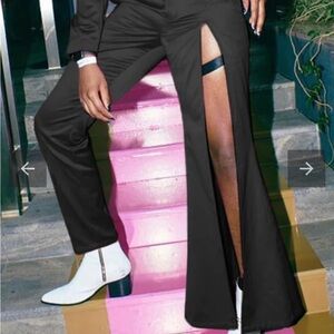 Black Satin Pants